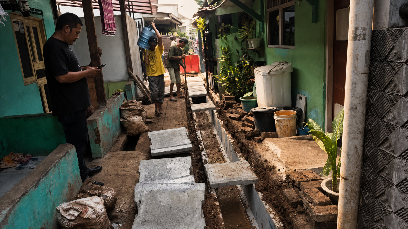 Dokumentasi pekerjaan Infrastruktur Kawasan